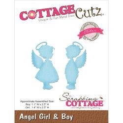 506461 CottageCutz Elites Die Angel Girl & Boy 1.1" To 2.5"