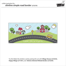 LF2570 Lawn Cuts Custom Craft Die Slimline Simple Road Border