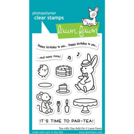 LF2858 Lawn Fawn Clear Stamps Tea-Rrific Day Add-On 3"X4"
