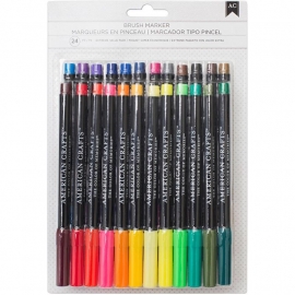 530058 Brush Markers Assorted 24/Pkg