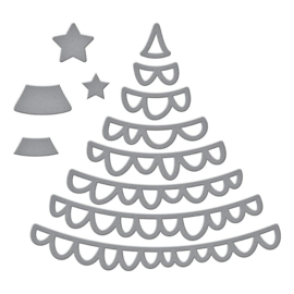 S3399 Spellbinders Shapeabilities Die D-Lites Joyful Christmas Tree