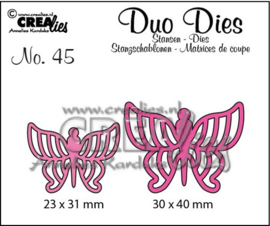 115634/0745 Crealies Duo Dies no. 45 Vlinders 7 30x40mm-23x31mm