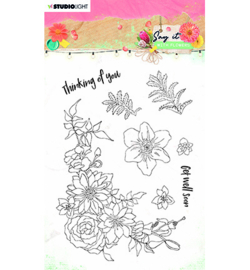 SL-SWF-STAMP525 StudioLight SL Clear Stamp Say it with flowers nr.525