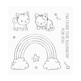 RAM029 My Favorite Things Clear Stamps Over The Rainbow 4"X4"