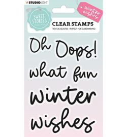 SL-SS-STAMP162 Clear Stamp Quotes large Winter Wishes Sweet Stories nr.162