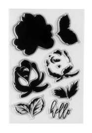 STP-001  Spellbinders Layered Rose Clear Stamps