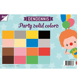6011/0553 Dendennis Party solid colors Papier Set A4