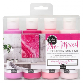 348501 American Crafts Color Pour pouring paint kit berry