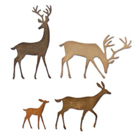 664968 Sizzix Thinlits Die Set Darling Deer Tim Holtz