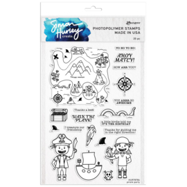 HUR78784 Simon Hurley create. Clear Stamps Pirate Party 6"X9"