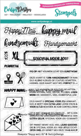 CDST-0086 CarlijnDesign Stempels Happy Mail XL