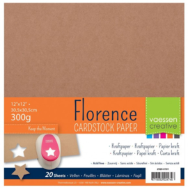 2920-0101 Florence  kraft papier 30,5 x 30,5cm