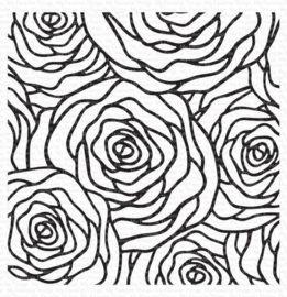 BG-159 MFT Roses All Around Background Rubber Stamp