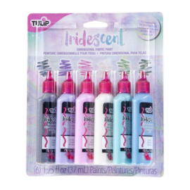 655326 Tulip Dimensional Fabric Paint Iridescent 6/Pkg