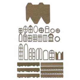 665564 Sizzix Thinlits Dies By Tim Holtz Village Collection
