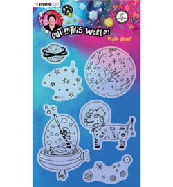 ABM-OOTW-STAMP69 - ABM Clear Stamp Walk-about Out Of This World nr.69