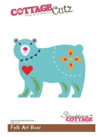 CC-1188 Cottage Cutz Folk Art Bear