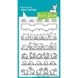 LF2860 Lawn Fawn Clear Stamps Simply Celebrate Critters 4"X6"