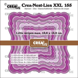 CLNestXXL155 Crealies Crea-Nest-Lies XXL Fantasievierkant A kleine streepjes