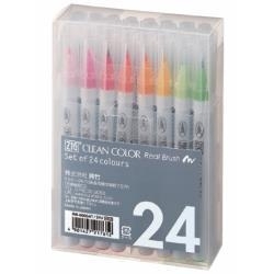RB-6000AT/24V Zig Clean Color Real Brush Markers 24/Pkg
