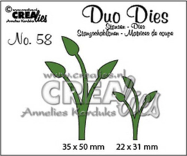 CLDD58 Crealies Duo Dies no. 58 Blaadjes 12