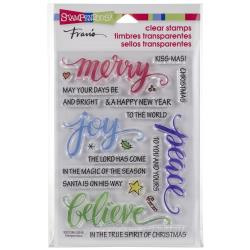 252202 Stampendous Perfectly Clear Stamps Merry Words
