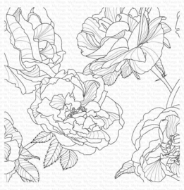 BG-120 My Favorite Things Fanciful Roses Background Stamp