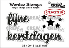 CLWZS10 Crealies Clearstamp Wordzz Fijne Kerstdagen