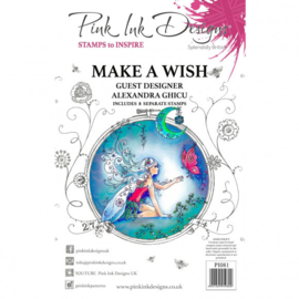 PI081 Creative Expressions Pink ink Make a wish clear stamp