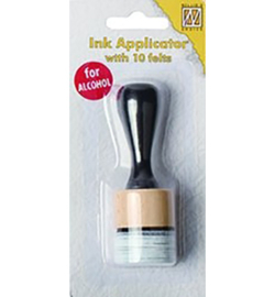 Ink applicator round with felts (1 app + 10 felts)