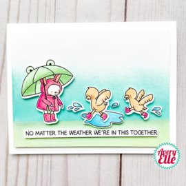 671530 Avery Elle Clear Stamp Set Rain Or Shine 4"X6"