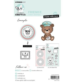 CCL-FR-STAMP709 CraftLab EN Made with love Friendz nr.709