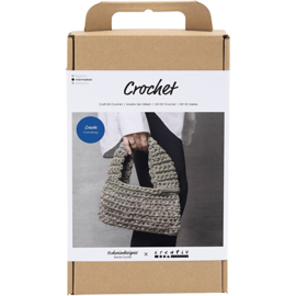 977647 Creativ Company Hobbyset Haken, Stoere tas, olijfgroen