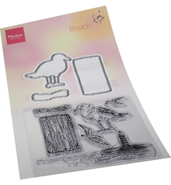 TC0883 Marianne Design Tiny's Beach stamp & die set