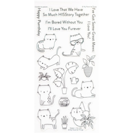 CS554 My Favorite Things Clearly Sentimental Stamps Housecats 4"X8"