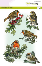 130501/3031 CraftEmotions clearstamps A5 - Vogels in de winter