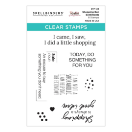 STP124 Spellbinders Clear Stamp Set By Becky Roberts Shopping Run Sentiments -Add To Cart Too