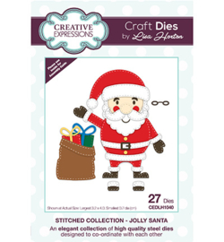 CEDLH1040 The Stitched Collection Jolly Santa