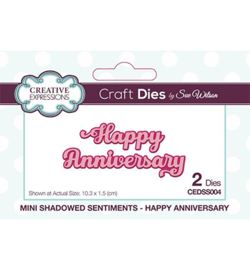 CEDSS004 Mini Shadowed Sentiments Happy Anniversary