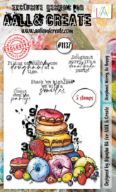 AALL-TP-1137 Stamp Set A6 Doughnut Worry, Be Happy
