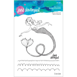JDS057 Jane Davenport Stamp Camp Collection Clear Stamps Set Glorious Mermaid