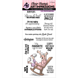 658959 Art Impressions Laugh Lines Clear Stamp Rock On