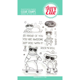 634444 Avery Elle Clear Stamp Set Stay Cool 4"X6"