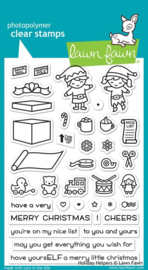 LF1767 Lawn Fawn Clear Stamps Holiday Helpers 4"X6"