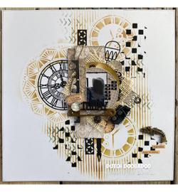 470.715.814 Dutch DooBaDoo Mask Art Clocks Stripes