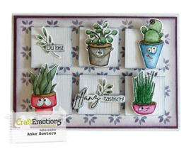 130501/1556 CraftEmotions clearstamps A6 - Plant pots 2 (EN)