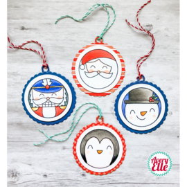 641829  Elle-Ments Dies Holiday Circle Tags