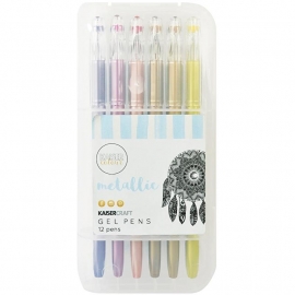 374844 KaiserColour Gel Pens Metallic 12/Pkg