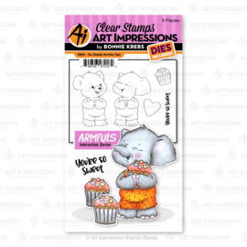 5904 Art Impressions Armfuls Stamp & Die Set So Sweet