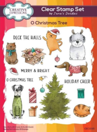 CEC1035Jane's Doodles Clear Stamp Set O Christmas Tree